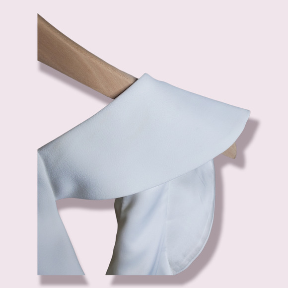 BHLDN Badgley Mischka Heather Ivory Wedding Gown Ruffled Back Women's Size 0 - Picture 9 of 13